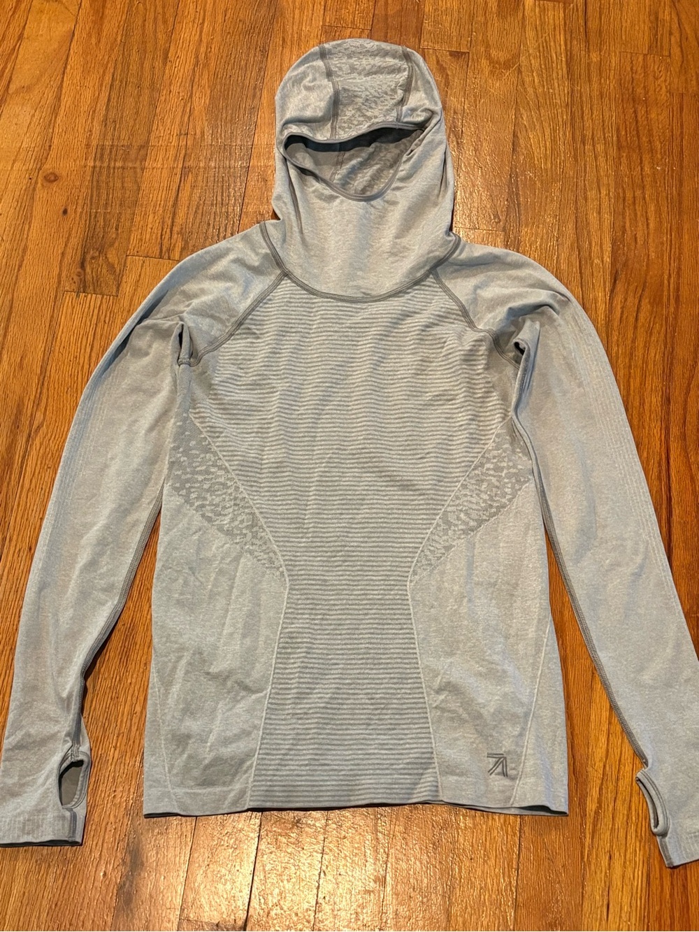 New Balance Light Gray Hooded Women's Performance Sweater